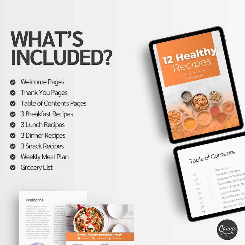 Modèle de livre de cuisine modifiable, modèle PDF de recette, entraîneur personnel, guide de nutrition, modèles de remise en forme, livre de recettes modifiable, planificateur de repas image 5