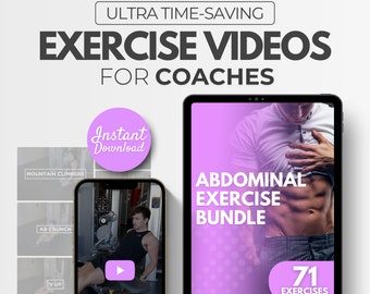 Abdominal Exercise Bundle | Exercise Videos | Fitness Coach | Youtube Videos | Fitness Videos | Coaching Resources | Workout Videos | Abs