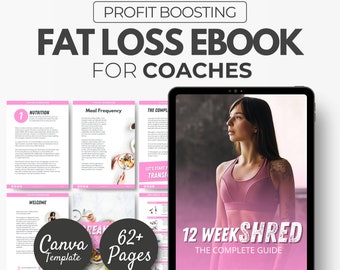 12 Week Fat Loss Program For Women, Program Template, health coaching resources, Fitness eBook Template, Workout template, Fat Loss Template
