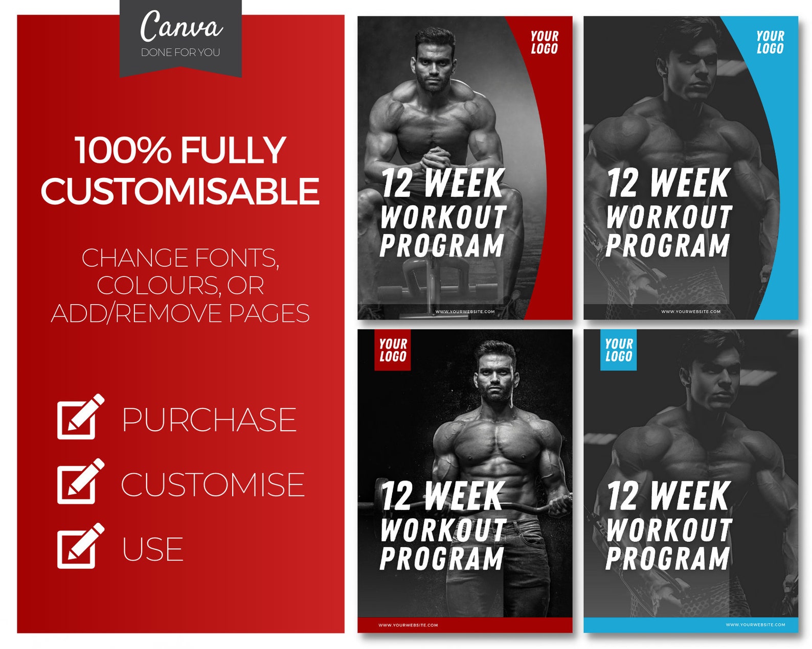 Fitness Program For Men 12 Weeks Workout Program Gym Program 