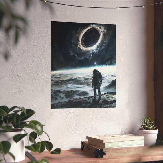 宇宙飛行士のエイリアン風景ポスター：美術館級のSFアート - Etsy 日本