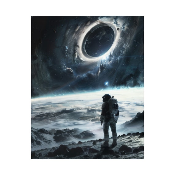 宇宙飛行士のエイリアン風景ポスター：美術館級のSFアート - Etsy 日本