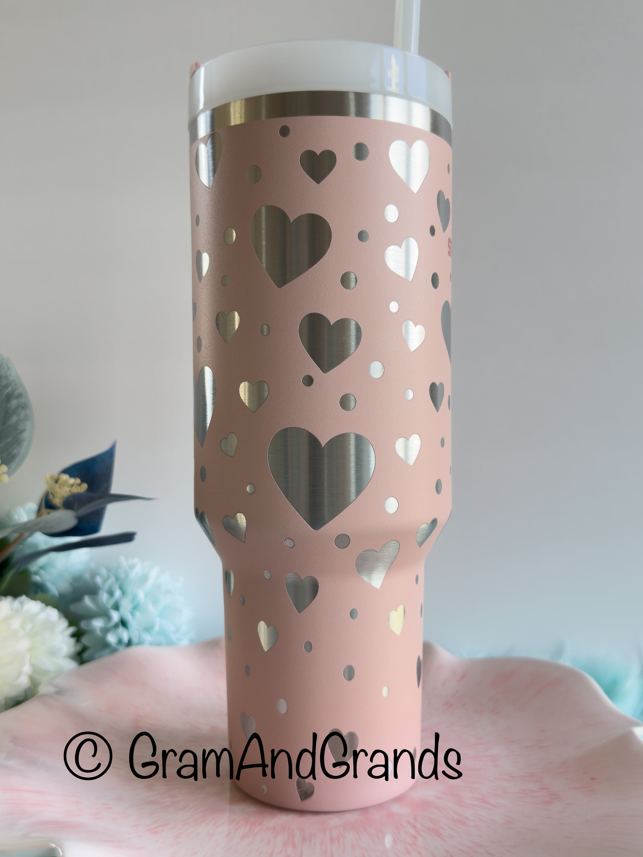 Laser Engraved Stanley 40oz Travel Tumbler With Handle Adorable Cute Kitten  Cat House Plants Garden Gift for Her Him Mother's Day Gift 