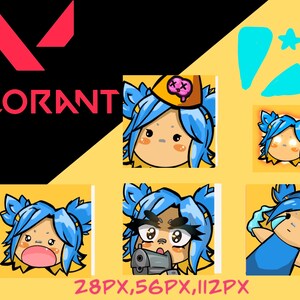 Valorant Chibi Neon Emotes for Twitch/Discord