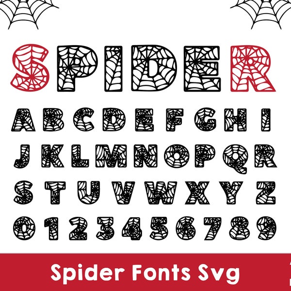Spider fonts svg - Etsy Österreich