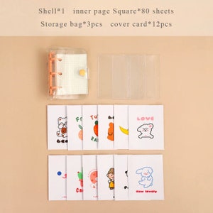 Mini-Bujo Notizbuch mit Wechselcover Pfirsich