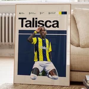 Anderson Talisca Poster, Fenerbahce Poster, Football Instant Download Poster, Talisca Fenerbahce Printable Poster, Football Poster Gifts.