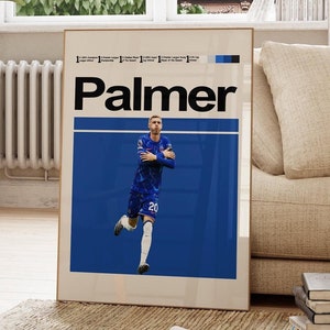 Póster de Cole Palmer, póster del Chelsea Football Club, arte mural imprimible, arte de impresión digital, regalos de fútbol, póster de fútbol para descargar.