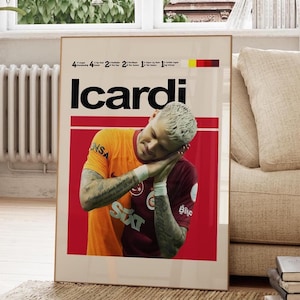 Mauro Icardi Poster, Galatasaray Football Team, Icardi Football Instant Download Poster, Icardi Printable Poster,
