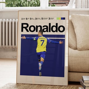 Cristiano Ronaldo Poster, All Nassr FC Ronaldo Poster. Ronaldo Goal Celebration. Ronaldo Inspired Art.