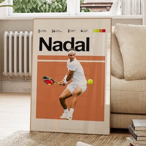 Rafael Nadal Poster, Tennis Kunstdruck. Tennis Fans, Sport Poster, Rafael Nadal inspirierte Poster. Nadal Digitaldrucke Kunst.