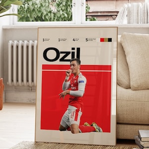 Pôster Mesut Ozil, Pôster da Lenda do Arsenal Mesut Özil, Decoração de parede digital imprimível, Pôster do Arsenal, Arte de escritório, Pôster Mesut Ozil