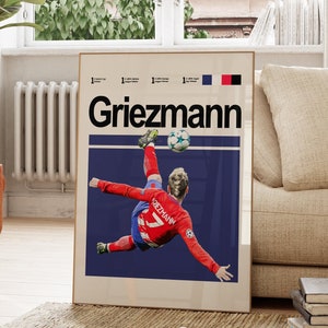 Antoine Griezmann Poster, Atletico Madrid Poster, Griezmann Download Art, Griezmann Digital Wall Decor, Soccer Player Poster.