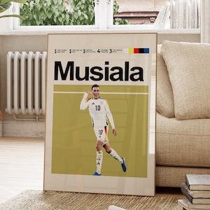Jamal Musiala Poster: Germany Football Star, Minimalist Art (Digital Download)