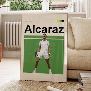 Carlos Alcaraz Poster, Tennis Poster, Alcaraz Poster, Tennis Kunstdruck. Tennis Fans, Wimbledon Champion Poster Carlos Alcaraz Prints Art.