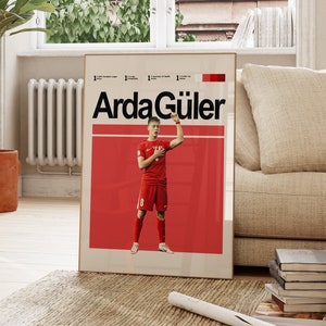 Arda Güler Poster, Turkey National Football Team, Digital Download Print Art, Soccer Gifts, Instant Download Art