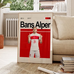 Barış Alper Yılmaz Poster, Turkey National Football Team, Digital Download Print Art, Soccer Gifts, Instant Download Art