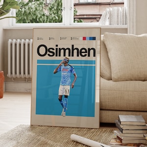 Victor Osimhen Poster, Napoli Football Team Poster, Victor Osimhen Printable Poster, Soccer Player Poster, Football Gifts