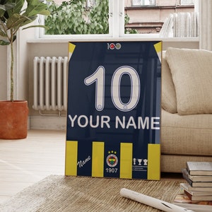 Custom Fenerbahce Jersey, Personalized Fenerbahce Jersey, Fenerbahse 2023-2024 Season Jersey, Fenerbahce Digital Jersey.