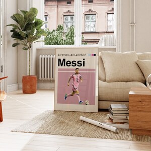 Lionel Messi Poster, Inter Miami Football Team, Football Wall Poster ...