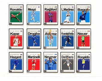 サッカー ポスター　約120枚　まとめ売り フットボールレジェンドポスターセット（3枚選択）（デジタル