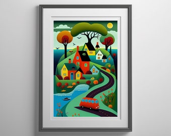 Discover the Beauty of Naive Art with Our Printable Wall Art Collection - Printable wall art - Wall Decor - Home Decor