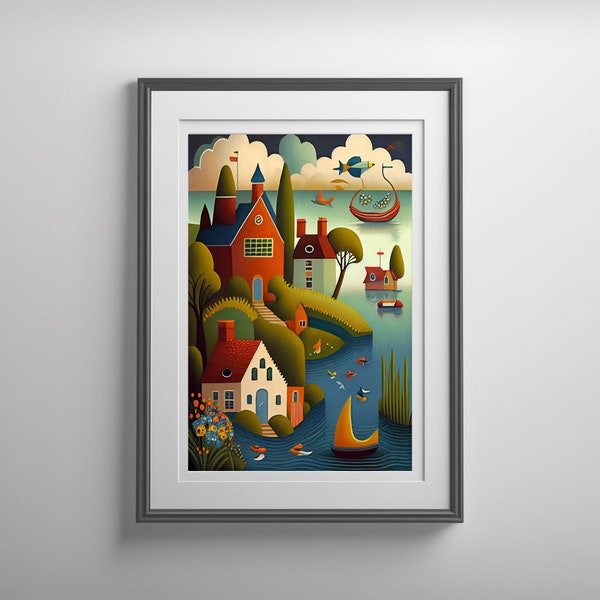Discover the Beauty of Naive Art with Our Printable Wall Art Collection - Printable wall art - Wall Decor - Home Decor