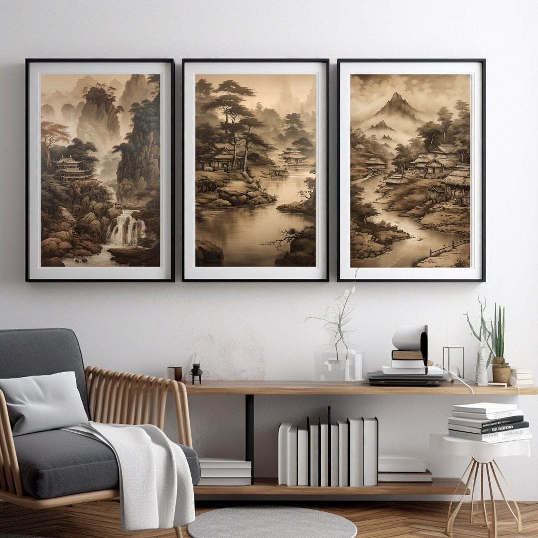 Japanese Classic Wall Art Printable Home Decor Painting Vintage Etsy
