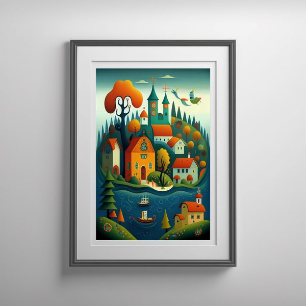 Discover the Beauty of Naive Art with Our Printable Wall Art Collection - Printable wall art - Wall Decor - Home Decor