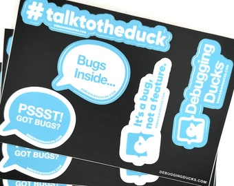 Rubber Duck Debugging Sticker Sheets x5