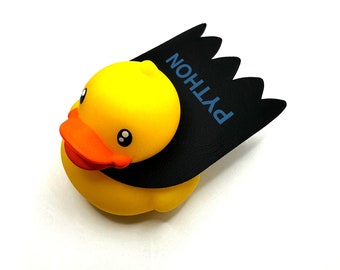 PYTHON Debugging Duck - Programmers Gift - Tech Gift - Developers Gift - Rubber Duck