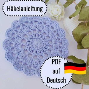 Untersetzer Häkelanleitung, leicht verständliche Häkelanleitung Pattern, PDF-Datei DEUTSCH, DIY-Untersetzer Pattern, handmade Häkelgeschenk