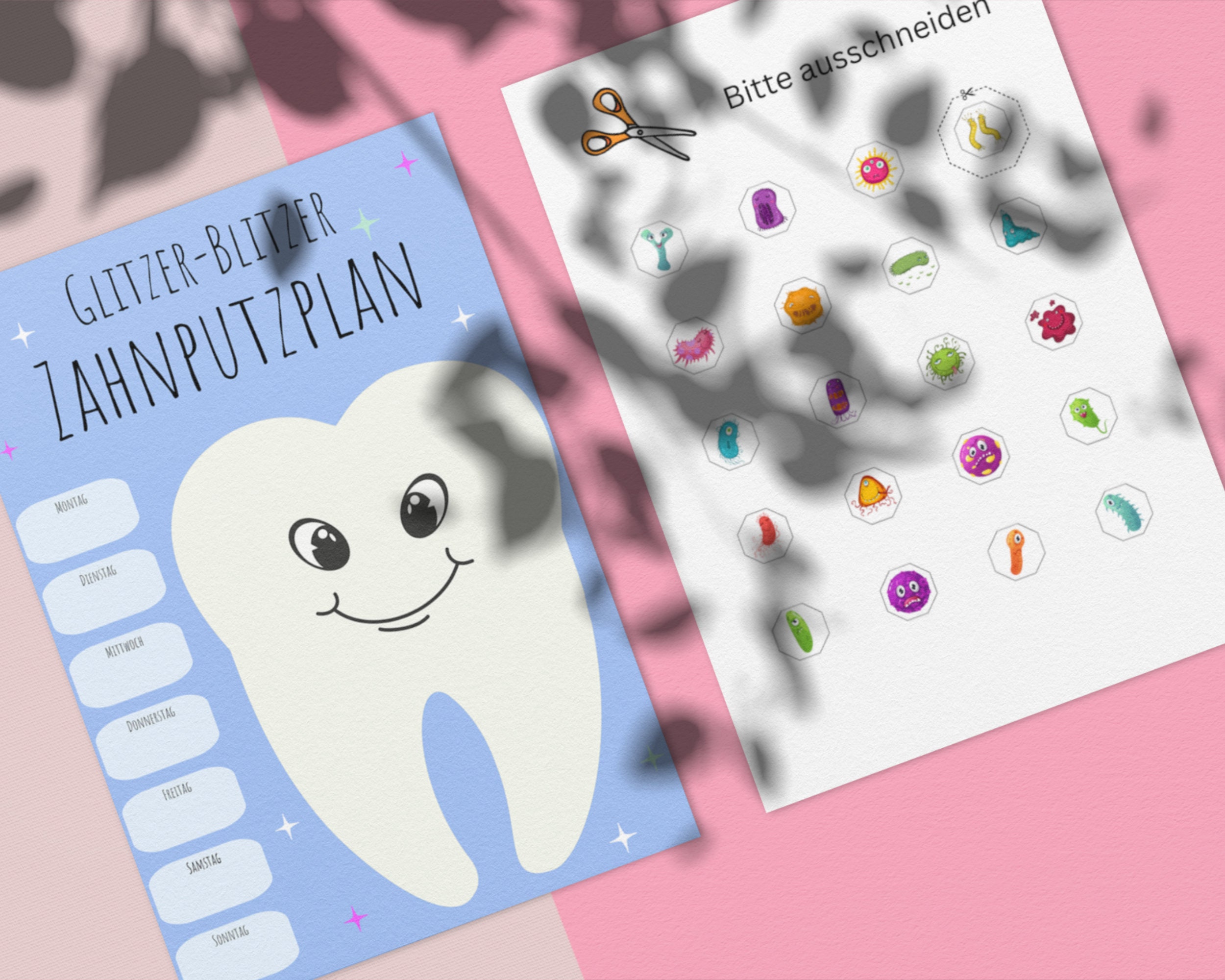 Brushing Children's Teeth Printable Plan, Playful Tooth Brushing Fun ...
