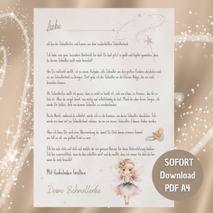 Carta del hada del chupete, descarga instantánea, para niños y niñas, regalo digital, destete del chupete, ayuda parental, deshacerse del chupete