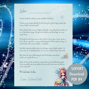 Carta de despedida hada chupete, descarga instantánea para niños y niñas, regalo hada chupete digital, post hada chupete, ayuda con destete chupete