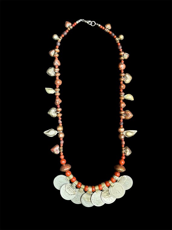 Long Vintage Statement Necklace, Boho Style, Pendant  display picture 2