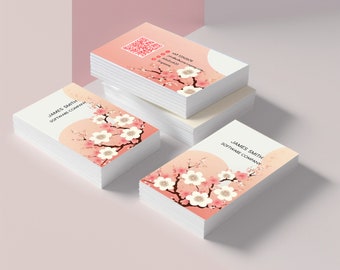 Spring Season Business Card Template, Minimalist Business Cards, Modern Editable Business Card Design, Printable Business Cards