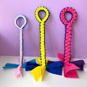 Flirt Pole Toy - 3 Sizes | Replacement flirt pole toy | Fleece flirt pole attachment | Chase tug toy for dogs