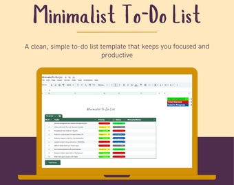 To-do List and Project Tracker Template, Simple Task Overview, Daily ...