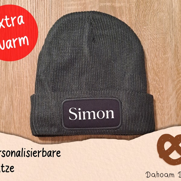 Personalisiert gestaltbare Beanie mit Soft Touch und extra Wärme - Wolle Mütze - Aufdruck