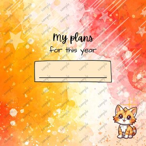 Cats Journal Planner, weekly planner for any age, Weekly Planner Printable Landscape, Weekly Organizer, Office Planner, Desk Planner