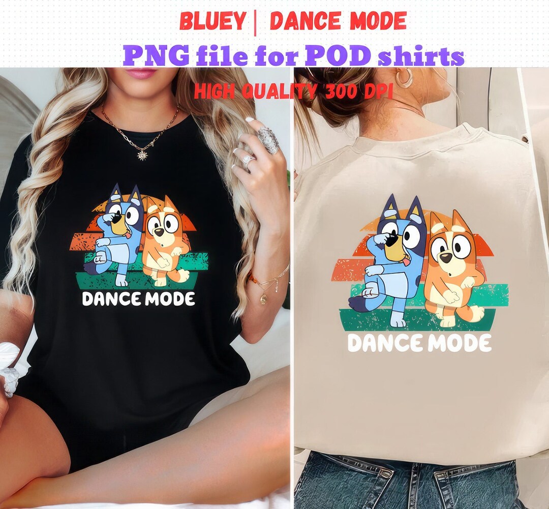 Bluey Dance Mode PNG Bandit Chili Dance Mode Bluey Family Etsy