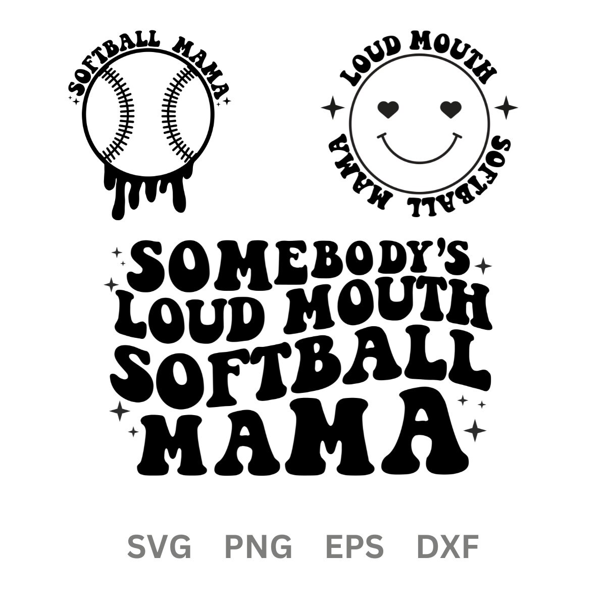 Somebody's Loud Mouth Softball Mama Svg Sport Mom Gift Softball Mom Svg