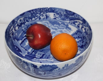 A blue and white fruit bowl, a vintage Copeland Spode's Italian porcelain bowl, made in England