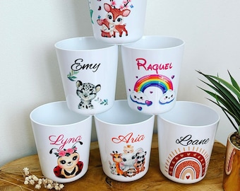 Bicchiere per bambini personalizzato, tazza per bambini infrangibile