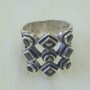 Vintage Sterling Silver Ring – Elegant Handmade Statement Piece