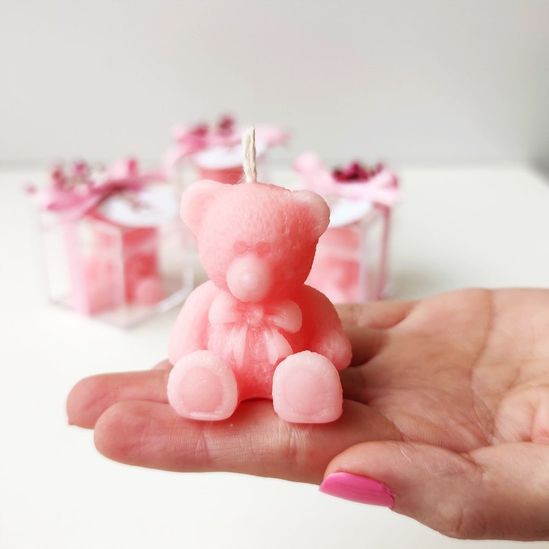 Teddy Bear Candle, Baby Shower Candle, Birthday Candle Gift, Custom