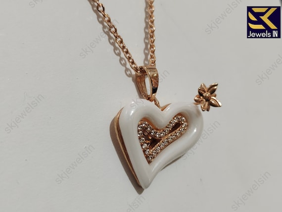 Rose Gold Plated Silver, Mother of Pearl, Cubic Zirconia, 18 Inch Adjustable Chain, Gift for Women, Elegant Jewelry, Anniversary Gift