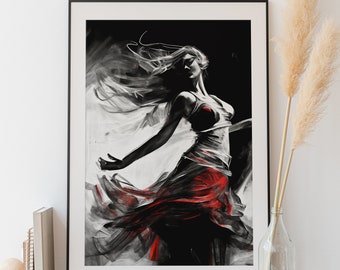 Portrait of woman, Set de 8 Ylenia Krenikova Print Set, Digital Print Set, Dance Exhibition Prints. Multiple sizes