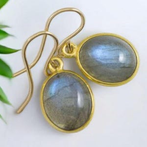 Natural Labradorite Earrings, Sterling Silver Earrings, Gemstone Earrings, Blue Fire Earrings, Labradorite Jewelry